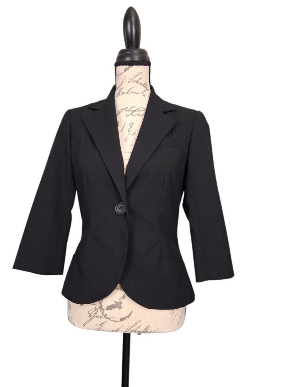 Trina Turk | Black Single Button Black Blazer Jacket | Size 4